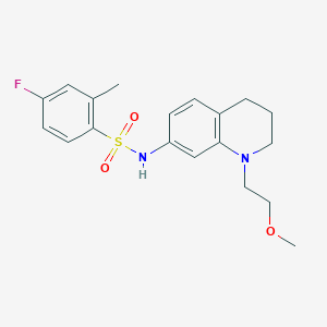 molecular formula C19H23FN2O3S B2378498 4-fluoro-N-(1-(2-methoxyethyl)-1,2,3,4-tetrahydroquinolin-7-yl)-2-methylbenzenesulfonamide CAS No. 1170090-45-5