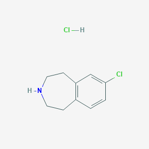 molecular formula C10H13Cl2N B2378499 7-chloro-2,3,4,5-tetrahydro-1H-3-benzazepine;hydrochloride CAS No. 23166-82-7