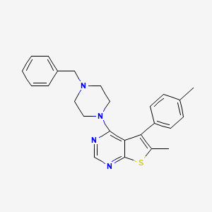 4-(4-Benzylpiperazin-1-yl)-6-methyl-5-(p-tolyl)thieno[2,3-d]pyrimidine