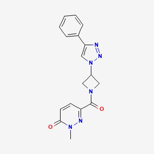 2-methyl-6-(3-(4-phenyl-1H-1,2,3-triazol-1-yl)azetidine-1-carbonyl)pyridazin-3(2H)-one