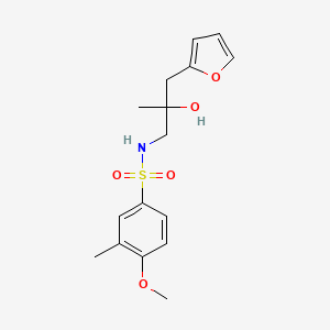 molecular formula C16H21NO5S B2378503 N-(3-(furan-2-yl)-2-hydroxy-2-methylpropyl)-4-methoxy-3-methylbenzenesulfonamide CAS No. 1795297-28-7