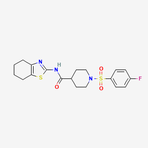 1-((4-fluorophenyl)sulfonyl)-N-(4,5,6,7-tetrahydrobenzo[d]thiazol-2-yl)piperidine-4-carboxamide
