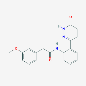 2-(3-methoxyphenyl)-N-(2-(6-oxo-1,6-dihydropyridazin-3-yl)phenyl)acetamide