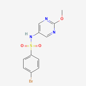 molecular formula C11H10BrN3O3S B2378522 4-bromo-N-(2-metoxipirimidin-5-il)bencenosulfonamida CAS No. 2309776-82-5