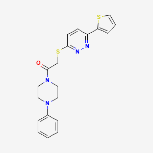 3-{[2-Oxo-2-(4-phenylpiperazin-1-yl)ethyl]thio}-6-thien-2-ylpyridazine