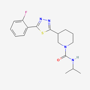 3-(5-(2-fluorophenyl)-1,3,4-thiadiazol-2-yl)-N-isopropylpiperidine-1-carboxamide