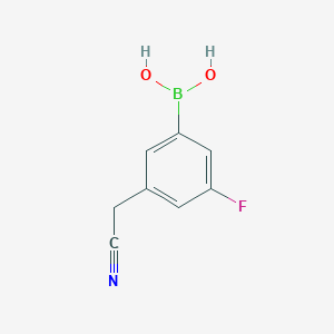 molecular formula C8H7BFNO2 B2378530 [3-(氰甲基)-5-氟苯基]硼酸 CAS No. 1460307-63-4