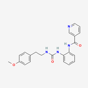 molecular formula C22H22N4O3 B2378532 N-(2-(3-(4-甲氧基苯乙基)脲基)苯基)烟酰胺 CAS No. 1207024-14-3