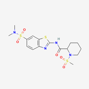 N-(6-(N,N-dimethylsulfamoyl)benzo[d]thiazol-2-yl)-1-(methylsulfonyl)piperidine-2-carboxamide