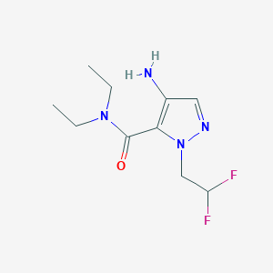 molecular formula C10H16F2N4O B2378543 4-Amino-1-(2,2-difluoroethyl)-N,N-diethyl-1H-pyrazole-5-carboxamide CAS No. 2101196-63-6