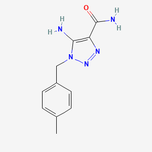 molecular formula C11H13N5O B2378547 5-Amino-1-(4-methylbenzyl)-1H-1,2,3-triazole-4-carboxamide CAS No. 99613-60-2