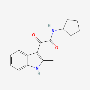 N-cyclopentyl-2-(2-methyl-1H-indol-3-yl)-2-oxoacetamide
