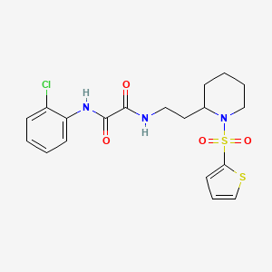 N1-(2-chlorophenyl)-N2-(2-(1-(thiophen-2-ylsulfonyl)piperidin-2-yl)ethyl)oxalamide