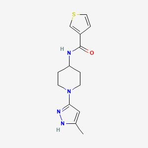 N-(1-(5-methyl-1H-pyrazol-3-yl)piperidin-4-yl)thiophene-3-carboxamide