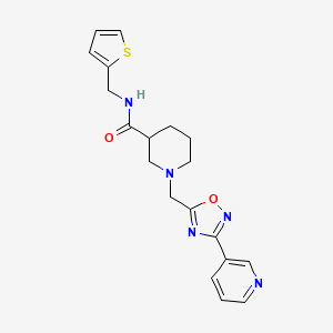1-((3-(pyridin-3-yl)-1,2,4-oxadiazol-5-yl)methyl)-N-(thiophen-2-ylmethyl)piperidine-3-carboxamide