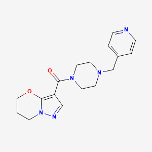 (6,7-dihydro-5H-pyrazolo[5,1-b][1,3]oxazin-3-yl)(4-(pyridin-4-ylmethyl)piperazin-1-yl)methanone