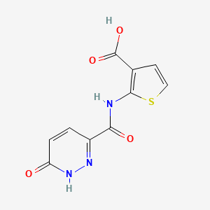 2-(6-Oxo-1,6-dihydropyridazine-3-carboxamido)thiophene-3-carboxylic acid