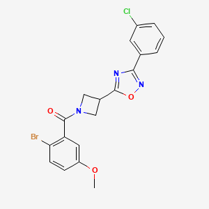 (2-Bromo-5-methoxyphenyl)(3-(3-(3-chlorophenyl)-1,2,4-oxadiazol-5-yl)azetidin-1-yl)methanone