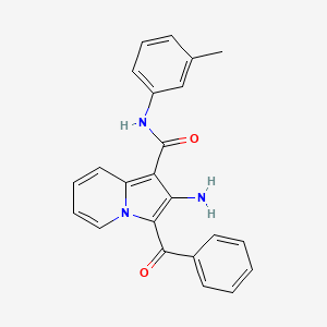 molecular formula C23H19N3O2 B2378594 2-amino-3-benzoyl-N-(3-methylphenyl)indolizine-1-carboxamide CAS No. 898452-92-1