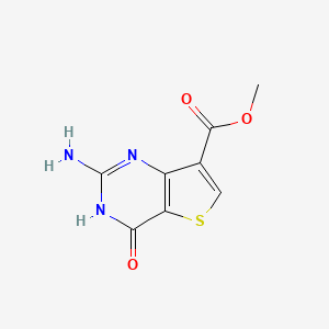 molecular formula C8H7N3O3S B2378596 Methyl 2-amino-4-oxo-3H-thieno[3,2-d]pyrimidine-7-carboxylate CAS No. 2031261-05-7