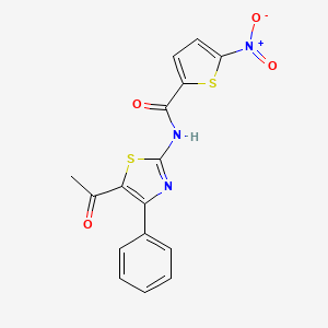 N-(5-acetyl-4-phenyl-1,3-thiazol-2-yl)-5-nitrothiophene-2-carboxamide