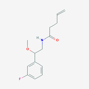 molecular formula C14H18FNO2 B2378603 N-(2-(3-氟苯基)-2-甲氧基乙基)戊-4-烯酰胺 CAS No. 1798037-83-8