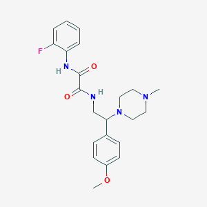molecular formula C22H27FN4O3 B2378607 N1-(2-fluorophenyl)-N2-(2-(4-methoxyphenyl)-2-(4-methylpiperazin-1-yl)ethyl)oxalamide CAS No. 903305-03-3