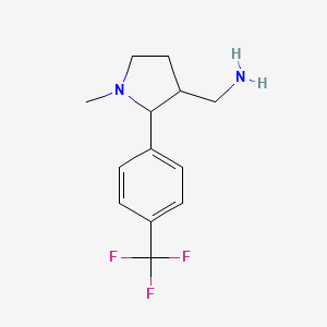 {1-Methyl-2-[4-(trifluoromethyl)phenyl]pyrrolidin-3-yl}methanamine