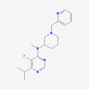 molecular formula C19H26FN5 B2378611 5-Fluoro-N-methyl-6-propan-2-yl-N-[1-(pyridin-2-ylmethyl)piperidin-3-yl]pyrimidin-4-amine CAS No. 2415463-26-0