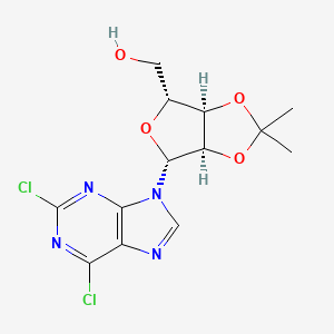 molecular formula C13H14Cl2N4O4 B2378613 ((3aR,4R,6R,6aR)-6-(2,6-Dichloro-9H-purin-9-yl)-2,2-dimethyltetrahydrofuro[3,4-d][1,3]dioxol-4-yl)methanol CAS No. 52678-40-7