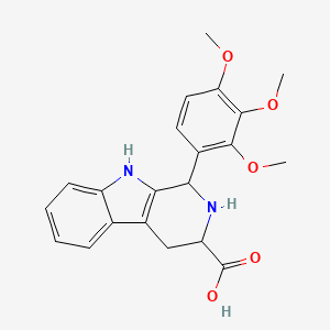 molecular formula C21H22N2O5 B2378615 1-(2,3,4-Trimethoxyphenyl)-2,3,4,9-tetrahydro-1H-beta-carboline-3-carboxylic acid CAS No. 345637-82-3