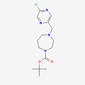 molecular formula C15H23ClN4O2 B2378629 Tert-butyl 4-[(5-chloropyrazin-2-yl)methyl]-1,4-diazepane-1-carboxylate CAS No. 1701515-57-2