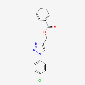 molecular formula C16H12ClN3O2 B2378634 [1-(4-氯苯基)-1H-1,2,3-三唑-4-基]甲基苯甲酸酯 CAS No. 338419-16-2