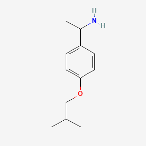 molecular formula C12H19NO B2378651 1-[4-(2-Methylpropoxy)phenyl]ethan-1-amine CAS No. 953894-81-0