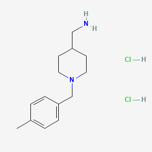 molecular formula C14H24Cl2N2 B2378652 (1-(4-Methylbenzyl)piperidin-4-yl)methanamine dihydrochloride CAS No. 2126163-25-3