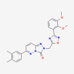 molecular formula C24H22N6O4 B2378657 N-(1,3-苯并二氧杂环-5-基甲基)-3-[(2-甲基-4-氧代-2,3,4,5-四氢-1,5-苯并噻吩-7-基)磺酰基]丙酰胺 CAS No. 1189723-78-1