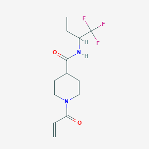 molecular formula C13H19F3N2O2 B2378660 1-Prop-2-enoyl-N-(1,1,1-trifluorobutan-2-yl)piperidine-4-carboxamide CAS No. 2361723-93-3