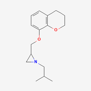 molecular formula C16H23NO2 B2378670 2-(3,4-Dihydro-2H-chromen-8-yloxymethyl)-1-(2-methylpropyl)aziridine CAS No. 2411310-31-9