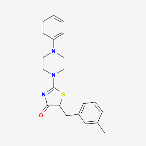 5-(3-methylbenzyl)-2-(4-phenylpiperazin-1-yl)thiazol-4(5H)-one