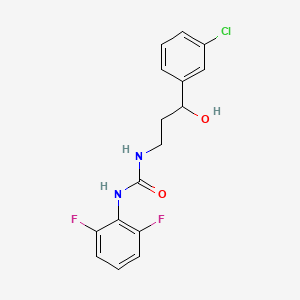 molecular formula C16H15ClF2N2O2 B2378681 1-(3-(3-Chlorophenyl)-3-hydroxypropyl)-3-(2,6-difluorophenyl)urea CAS No. 2034606-74-9