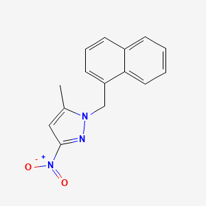molecular formula C15H13N3O2 B2378699 5-Methyl-1-(naphthylmethyl)-3-nitropyrazole CAS No. 955963-40-3