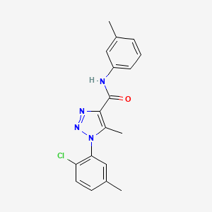 molecular formula C18H17ClN4O B2378710 1-(2-chloro-5-methylphenyl)-5-methyl-N-(m-tolyl)-1H-1,2,3-triazole-4-carboxamide CAS No. 904816-60-0