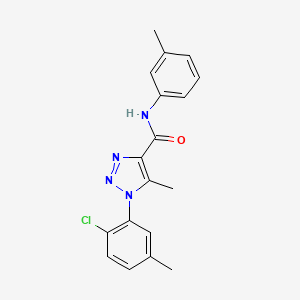 molecular formula C18H17ClN4O B2378710 1-(2-氯-5-甲基苯基)-5-甲基-N-(间甲苯基)-1H-1,2,3-三唑-4-甲酰胺 CAS No. 904816-60-0