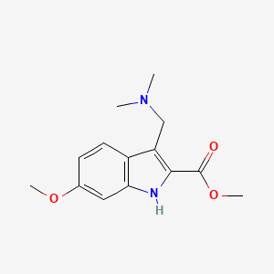 molecular formula C14H18N2O3 B2378712 methyl 3-[(dimethylamino)methyl]-6-methoxy-1H-indole-2-carboxylate CAS No. 865283-01-8