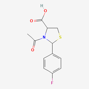molecular formula C12H12FNO3S B2378713 3-Acetyl-2-(4-fluoro-phenyl)-thiazolidine-4-carboxylic acid CAS No. 312714-09-3