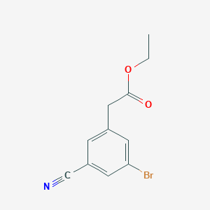 molecular formula C11H10BrNO2 B2378714 3-Bromo-5-cyanophenylacetic acid ethyl ester CAS No. 1261835-55-5