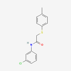 molecular formula C15H14ClNOS B2378718 N-(3-氯苯基)-2-[(4-甲基苯基)硫基]乙酰胺 CAS No. 329700-07-4