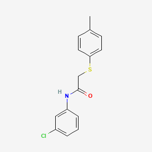 molecular formula C15H14ClNOS B2378718 N-(3-chlorophenyl)-2-[(4-methylphenyl)sulfanyl]acetamide CAS No. 329700-07-4