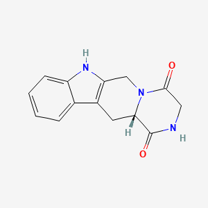 molecular formula C14H13N3O2 B2378723 (12aS)-1,2,3,4,6,7,12,12a-Octahydropyrazino[1',2':1,6]pyrido[3,4-b]indole-1,4-dione CAS No. 354765-04-1