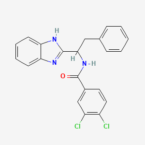 molecular formula C22H17Cl2N3O B2378728 N-(1-(1H-1,3-苯并咪唑-2-基)-2-苯乙基)-3,4-二氯苯甲酰胺 CAS No. 338410-59-6